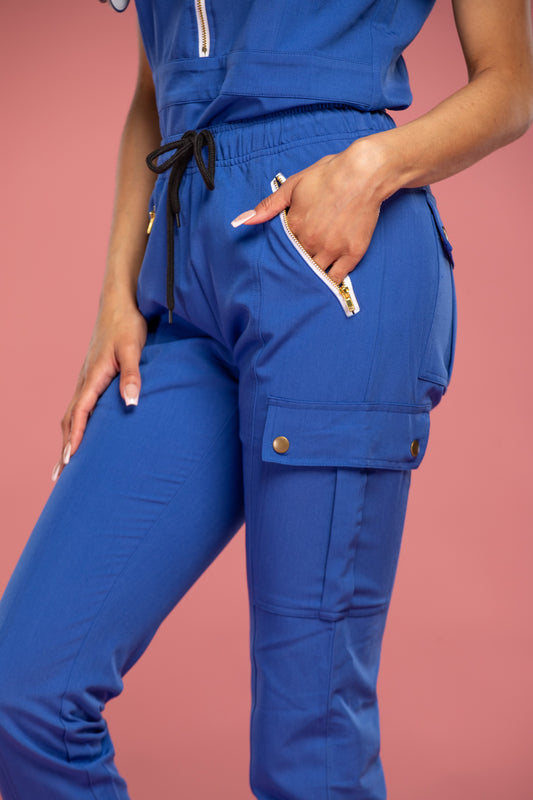 Heavenly: royal blue scrub bottoms