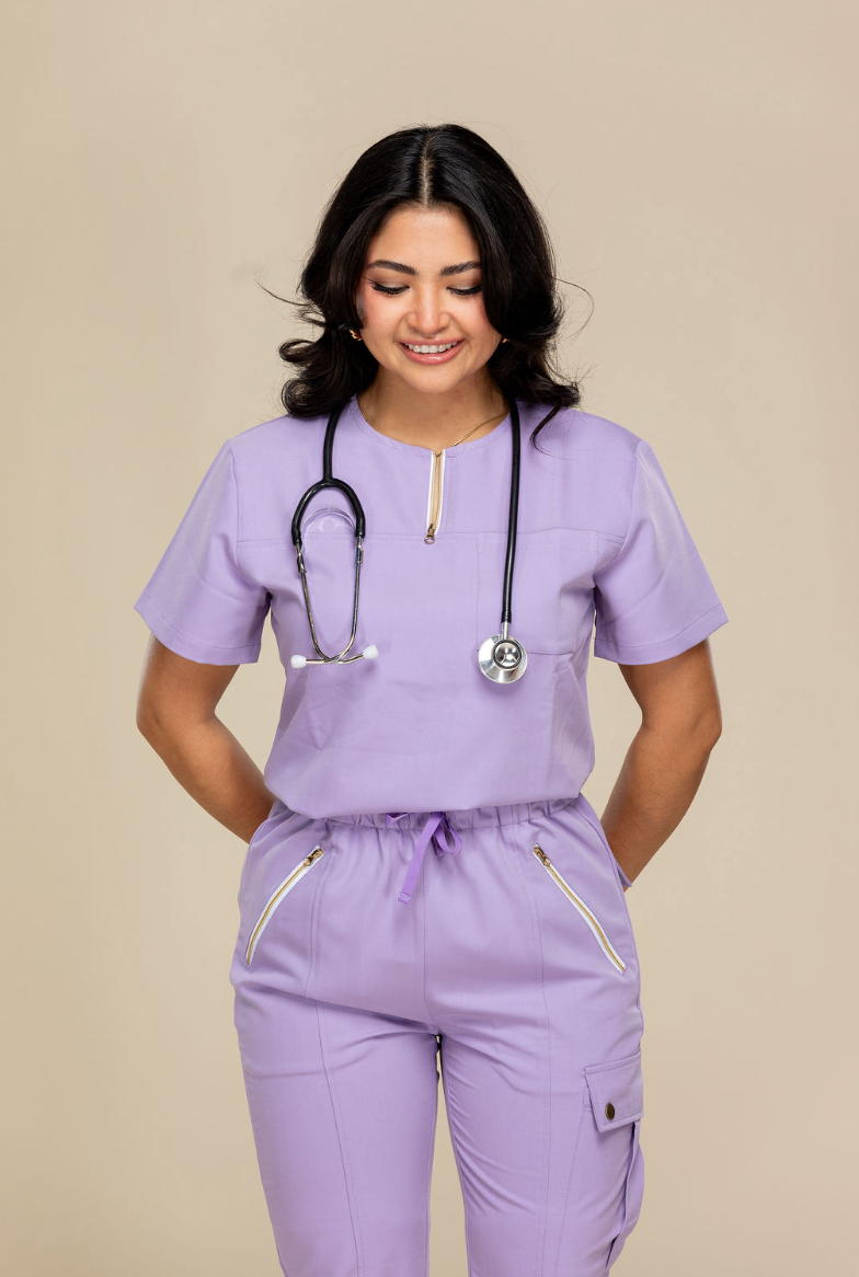 NEW Heavenly: Lilac Scrub Top